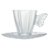 Conjunto de Xícaras com Pires 4 Peças de Vidro Wolff Butterfly